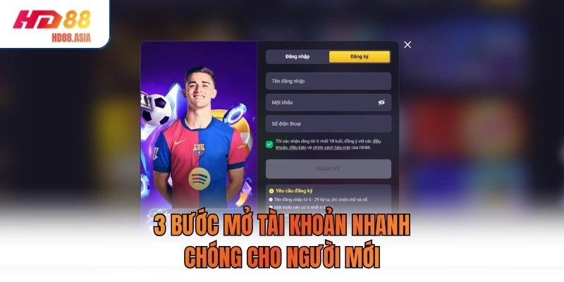 3 bước mở tài khoản nhanh chóng cho người mới